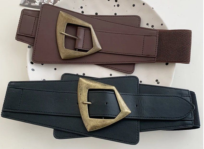 Cinture: 2x Arma Cosmopolit breiter Gürtel (schwarz und braun) – Nuovo e nell'imballaggio originale da Lausanne venduto da FASHION-WORLD-SHOP