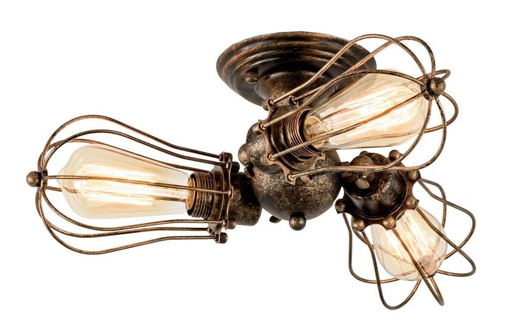 Lampadari & plafoniere: Vintage 3er Deckenlampe Rusty E27 Metall – Nuovo e nell'imballaggio originale da St. German venduto da SchlufiPeter86