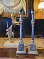 2x Colmore Design-Tischlampen Modern Classic silber