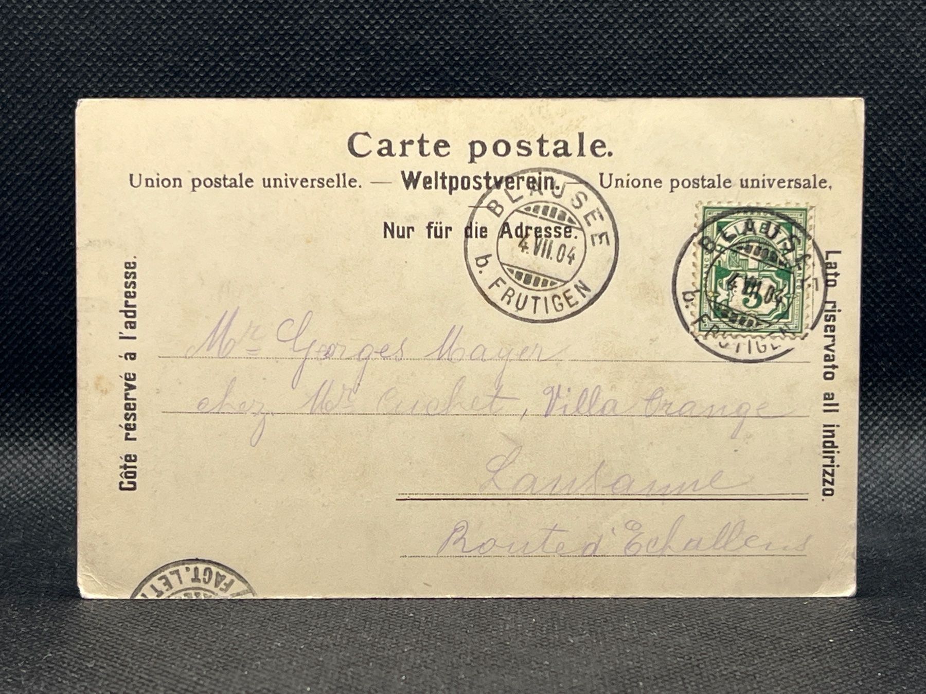 Cartes postales: Der Blausee an der Route Frutigen-Kandersteg – D'occasion à Widnau par Brusi9 1