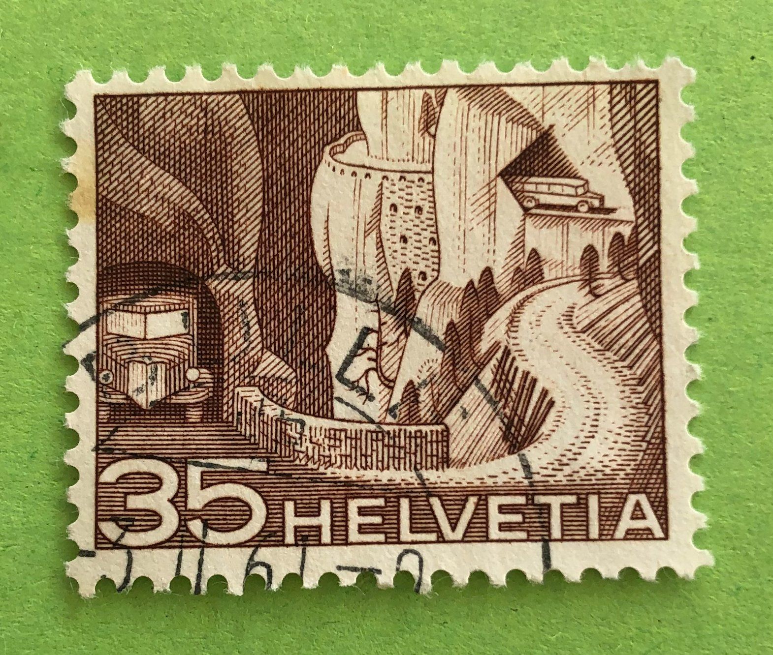 Tutti i francobolli: Nr.304 mit Stempel Alpenpoststrasse Technik und Landschaft – Usato da Aarau venduto da Billa007