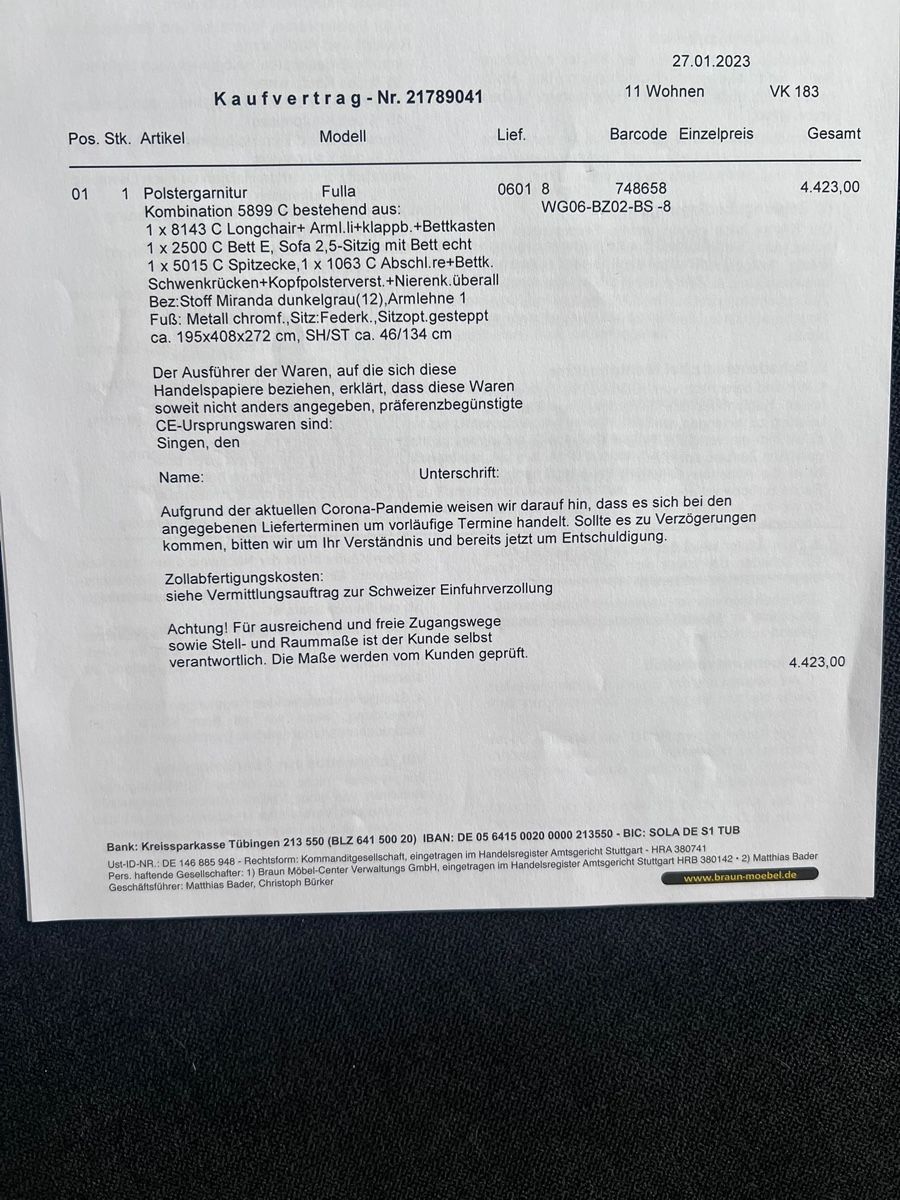 Divani: Grosses Ecksofa, dunkelgrau, 3 Jährig – Usato da Frauenfeld venduto da Sandro_Schuster91 9