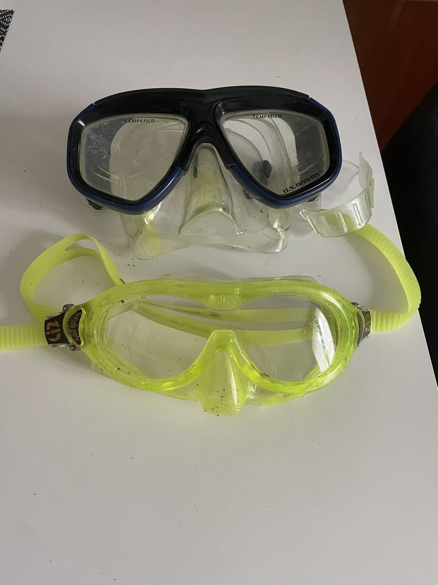 Pinne, Maschere & Boccagli: Masques de plongée U.S. Divers & Aqua Sphere, lot de 2 – Usato da Lausanne venduto da LILI0125 3