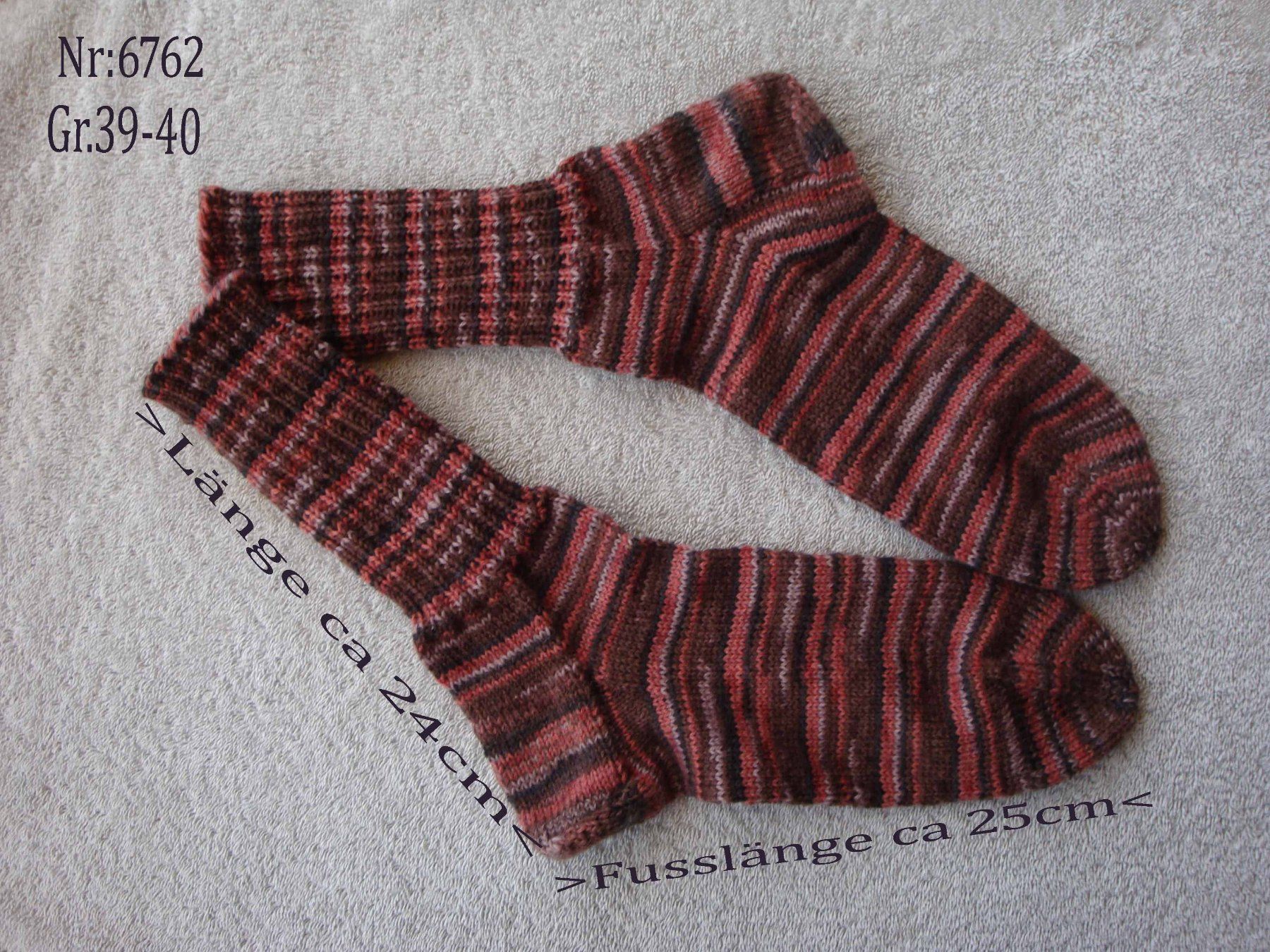 Calze: Socken handgestrickt  Gr.39-40 – Nuovo e nell'imballaggio originale da Bollodingen venduto da happyday11