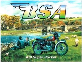 Blechschild-BSA-A 10 SUPER ROCKET - 30 x 40 cm