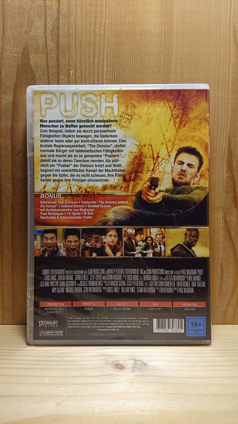 Tutti i DVDs: PUSH DVD mit Chris Evens – Usato da Wilderswil venduto da Exebub 1