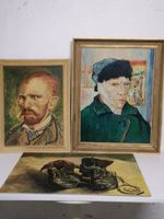 4 Gemälde im Stil von Vincent van Gogh. Selbstporträts