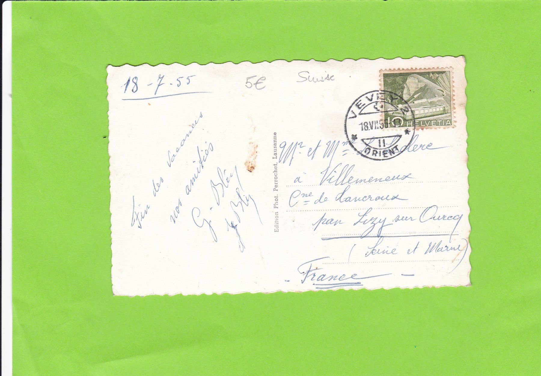 Cartoline postali: Vevey-La Tour – Usato da St. Peterzell venduto da neckertal 1