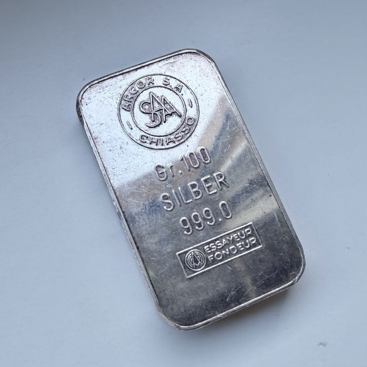 Metalli preziosi: Silberbarren 100g 999.0 – Usato da Zürich venduto da watch_trader