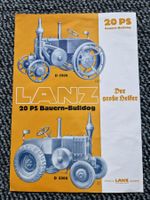 Original Prospekt Traktor Lanz Bulldog D3500 / 20 PS