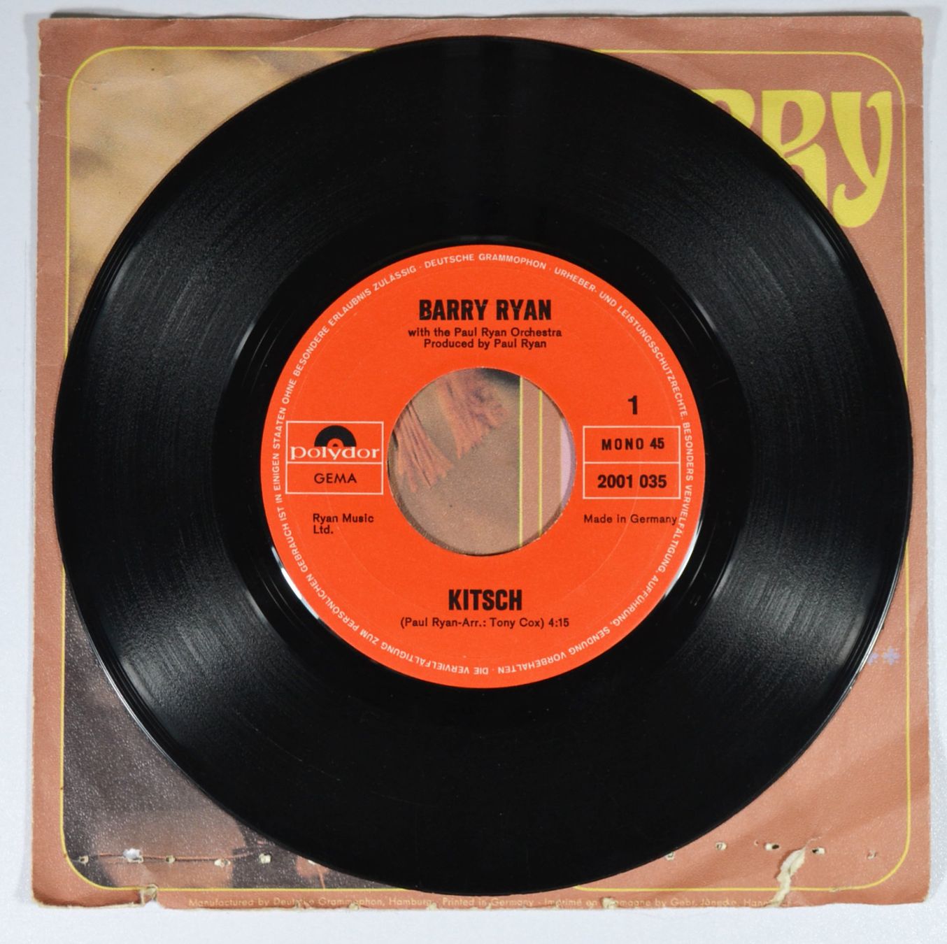 Dischi in vinile: Single: BARRY RYAN - Kitsch – Usato da Frenkendorf venduto da Yard-Sale-2000 1