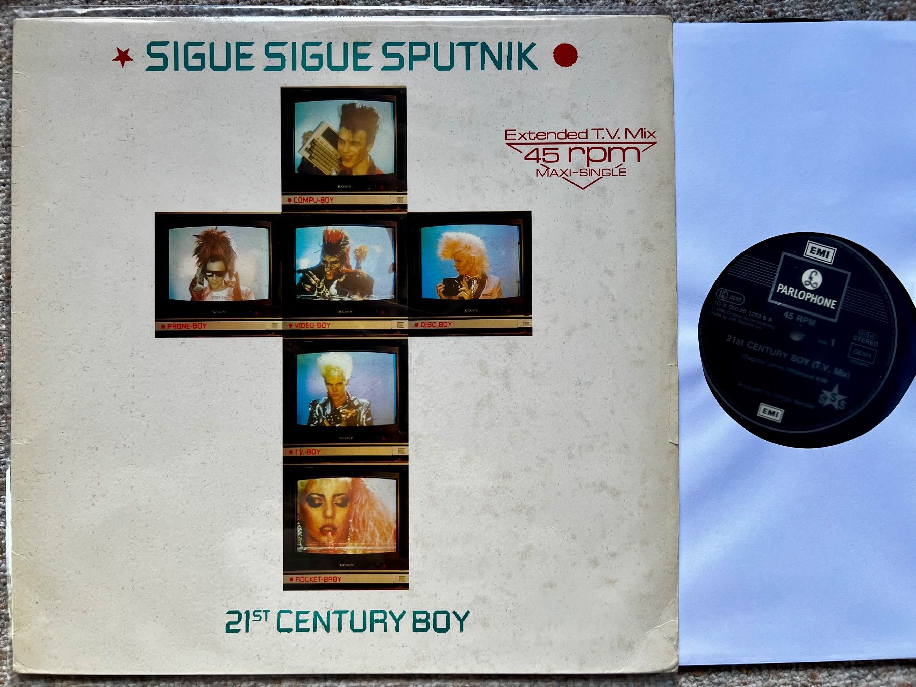 Dischi in vinile: Sigue Sigue Sputnik 21st Century Boy MAXI GEWASCHEN Moroder – Usato da Unterseen venduto da vinylmore