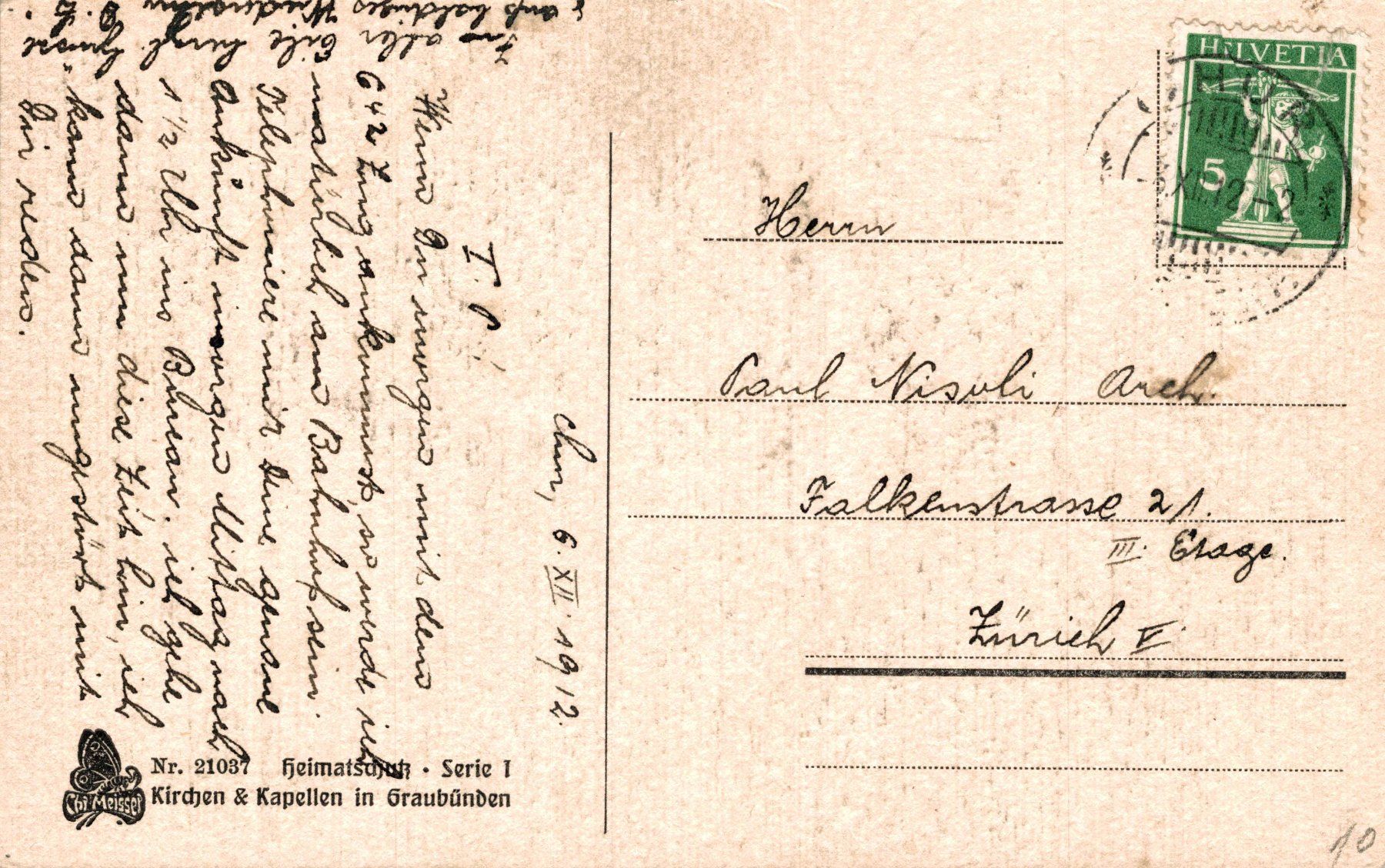 Cartoline postali: Fürstenau (Domleschg). Kirche – Usato da Bronschhofen venduto da Astore 1
