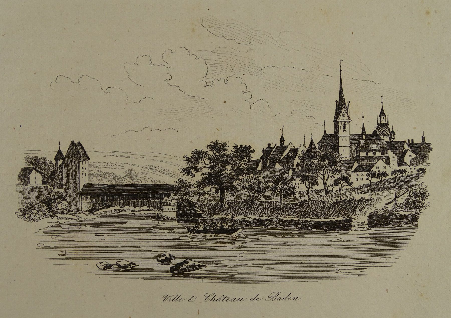 Incisioni: BADEN, STAHLSTICH 1836 – Usato da Grüningen venduto da Kartensammler