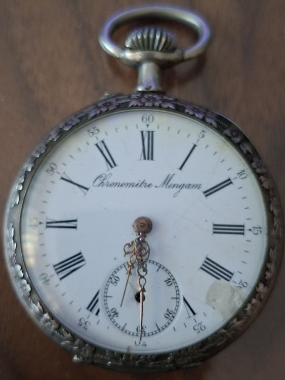Montre De Gousset Ancienne En Argent – Chronomètre L.F., Mécanique, Fonctionnelle