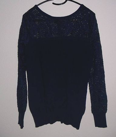 Strick-Pullover m. Spitzen, Versch. Farben, Gr. M * melrose