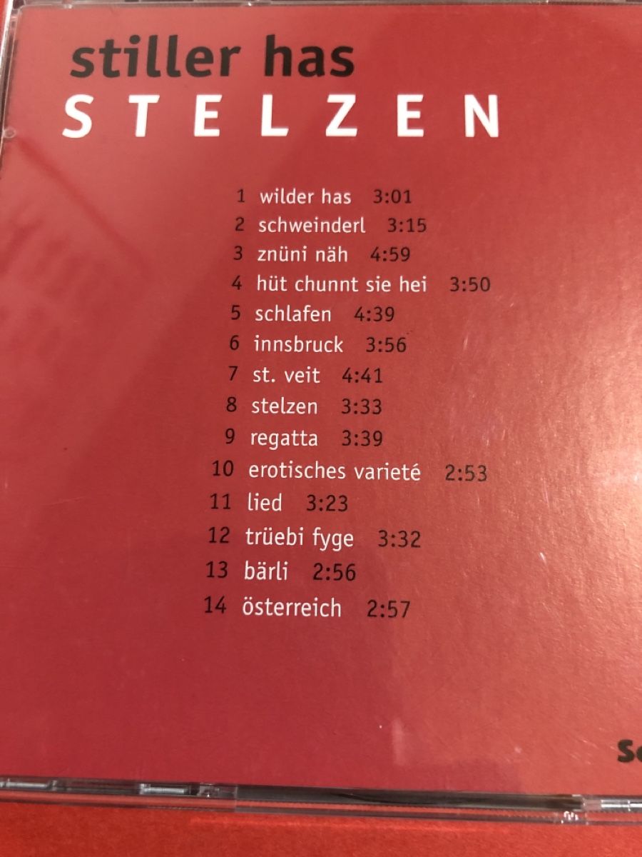 CD: Stiller Has - Stelzen CD – Usato da Flaach venduto da rubo7 2