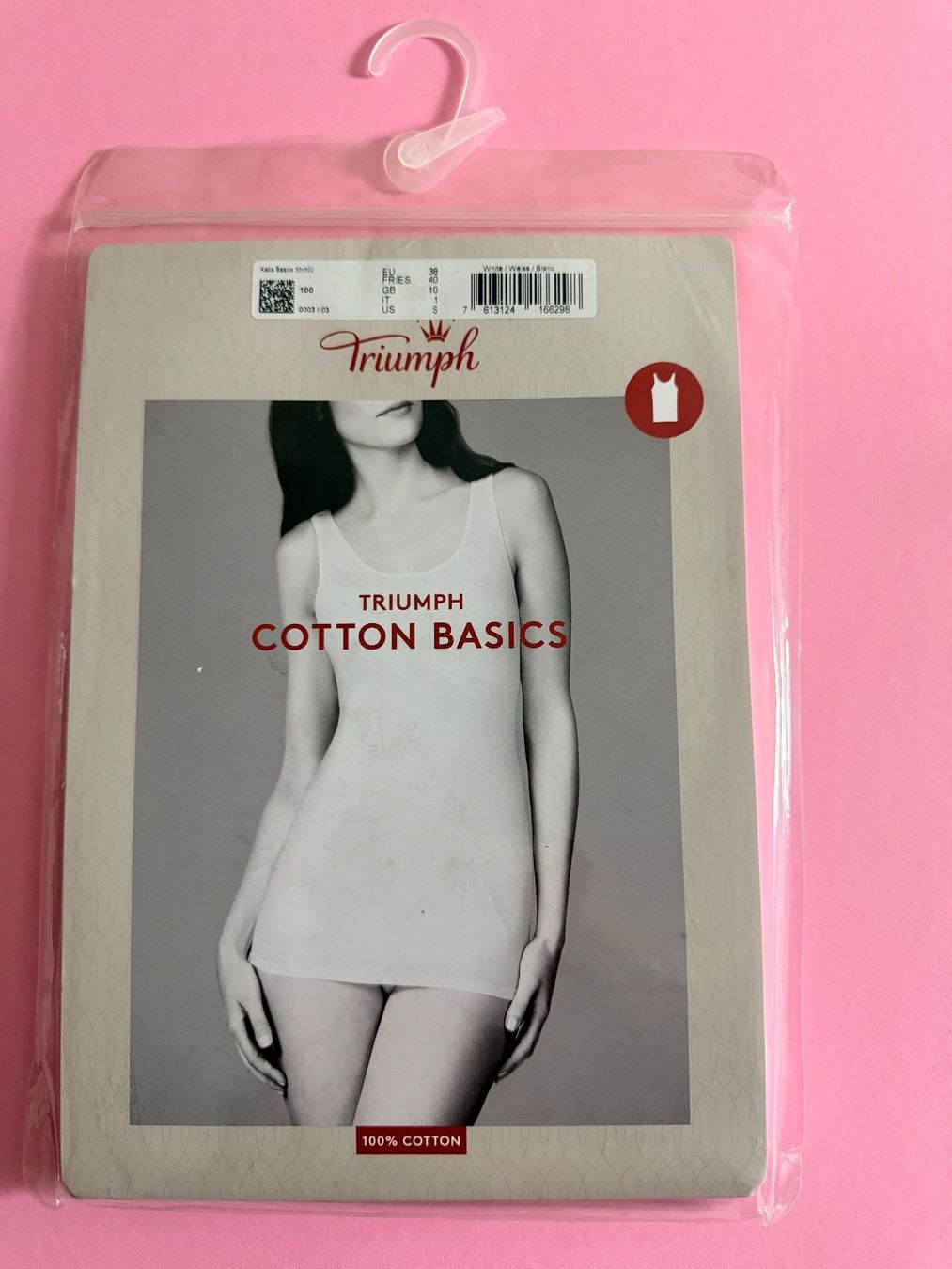 Triumph Top: TRIUMPH, Shirt KATIA BASICS, Grösse 38, Farbe Weiss – Nuovo e nell'imballaggio originale da Rudolfstetten venduto da gst_g7xl