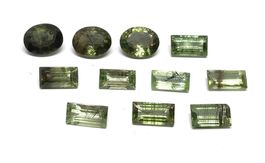 TRES RARE - Lot 11x Péridots à Ludwigites 20.24 ct
