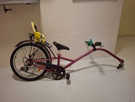 Nachlauf-Kinderfahrrad violett gebraucht guter Zustand
