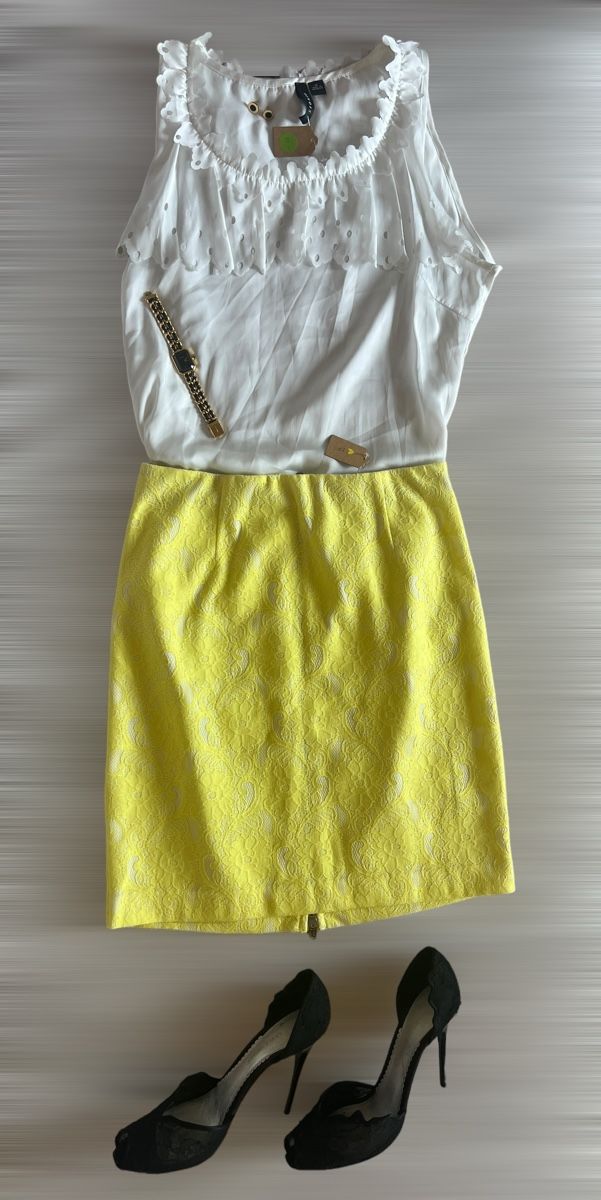 Röcke: Jupe crayon jaune citron CHIC by Jacob T38 – Neu (gemäss Beschreibung) aus Lausanne von Stephaniesdressing 6