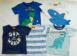 5-teiliges Sommer Shirts mit Dino, Haie Gr.92/98 - 2-3 Jahre