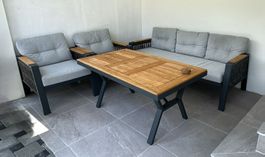 Gartenlounge Set mit Beistelltisch