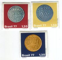 Briefmarken "Münzen". Brasilien