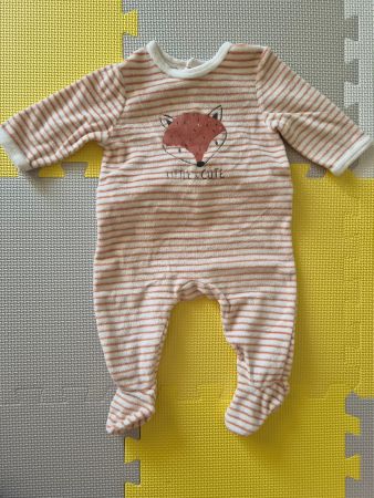 Baby Strampler gestreift in Gr. 56 (3M)