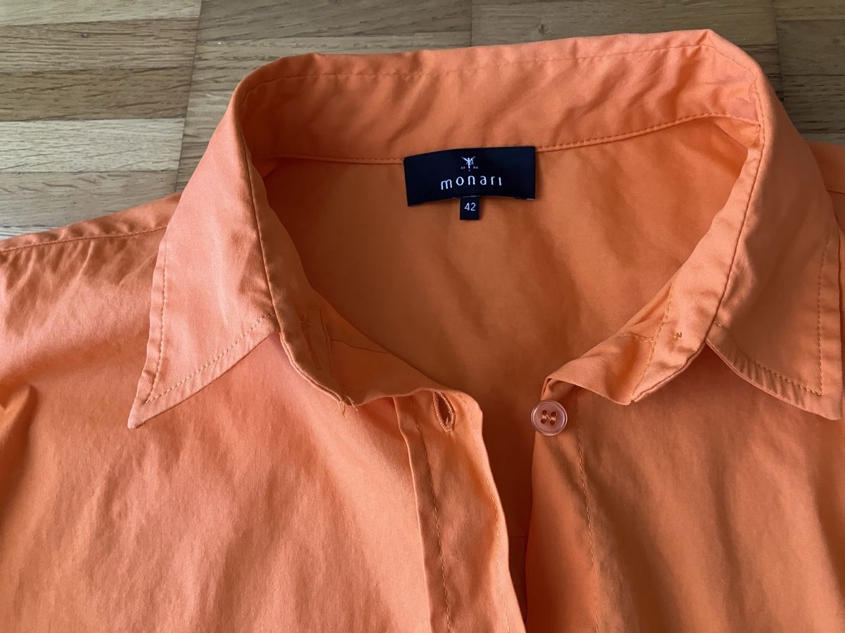 Monari Camicette: Monari schöne Bluse Stretch 42 locker geschnitten – Usato da Weiningen ZH venduto da moon-55 1