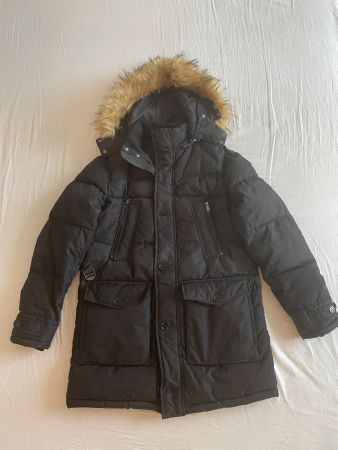 🧥 Zara Man Winterjacke mit Fellkapuze 🧥