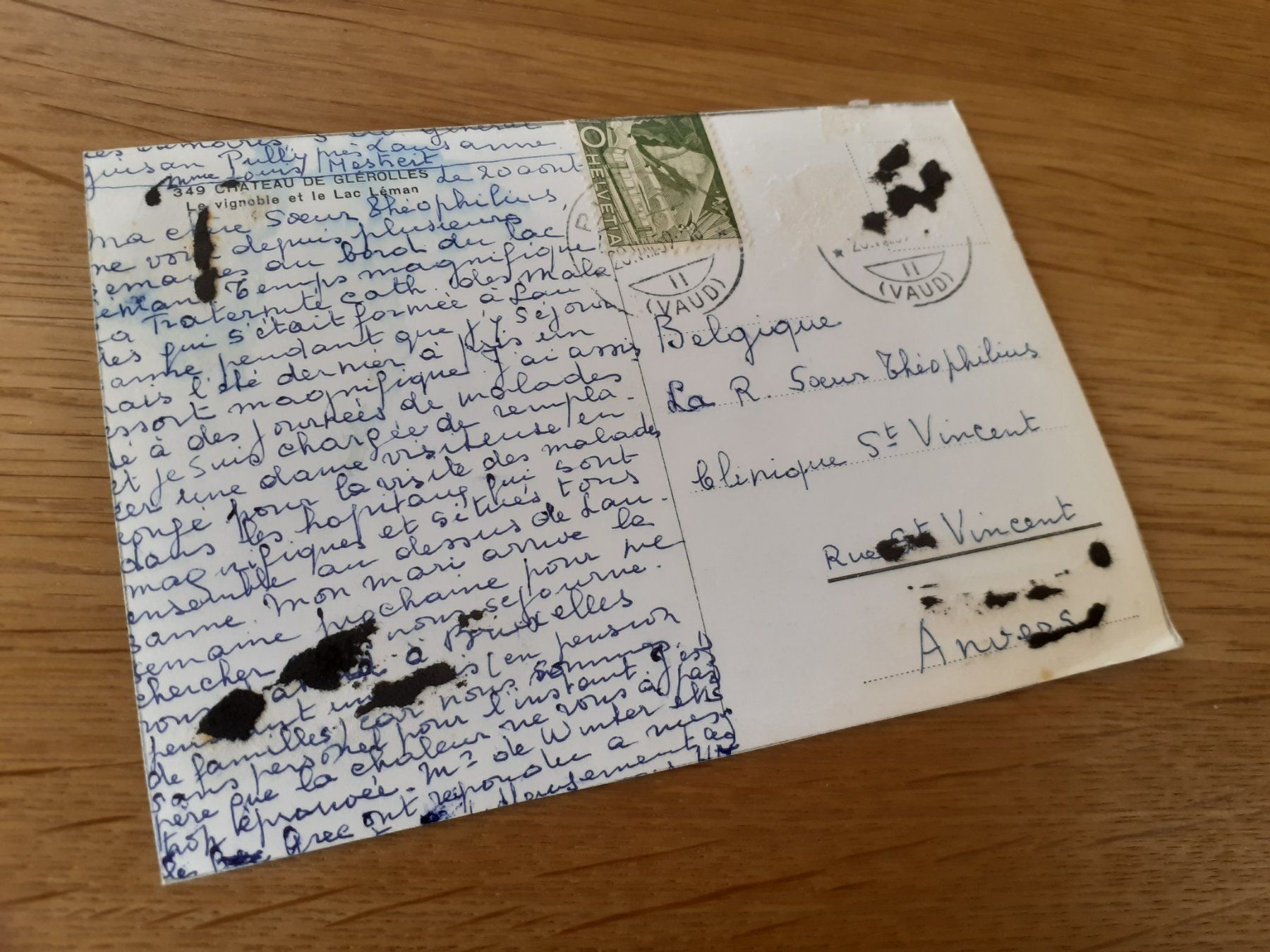 Cartoline postali: CHATEAU de GLEROLLES - 1959 – Usato da Winterthur venduto da Ornyx7 1