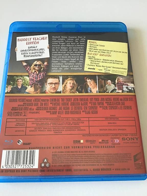 Tutti i DVDs: Bad Teacher [Blu-ray] – Usato da Zürich venduto da audn 1