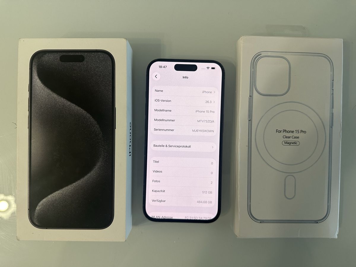 Apple Handys / Smartphones: Apple iPhone 15 Pro 512 GB Black Titanium – Gebraucht aus Ehrendingen von ile_pr79 1