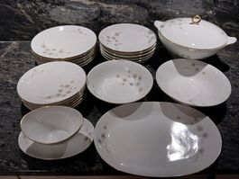 Bareuther Bavaria Geschirrservice, Blumenmuster, Vintage