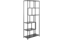 AC Design Regal Seaford 77 x 35 x 185 cm Schwarz Bücherregal