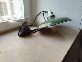 Vintage Industrielampe Deckenlampe Emaille Plafonnier Vert