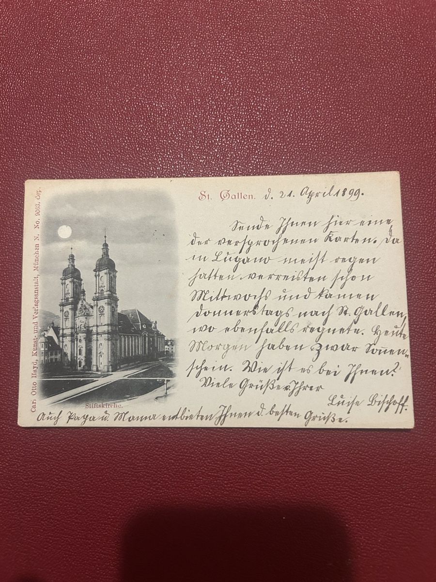 Ansichtskarten: St.Gallen 1899 – Gebraucht aus Breganzona von Milesbo