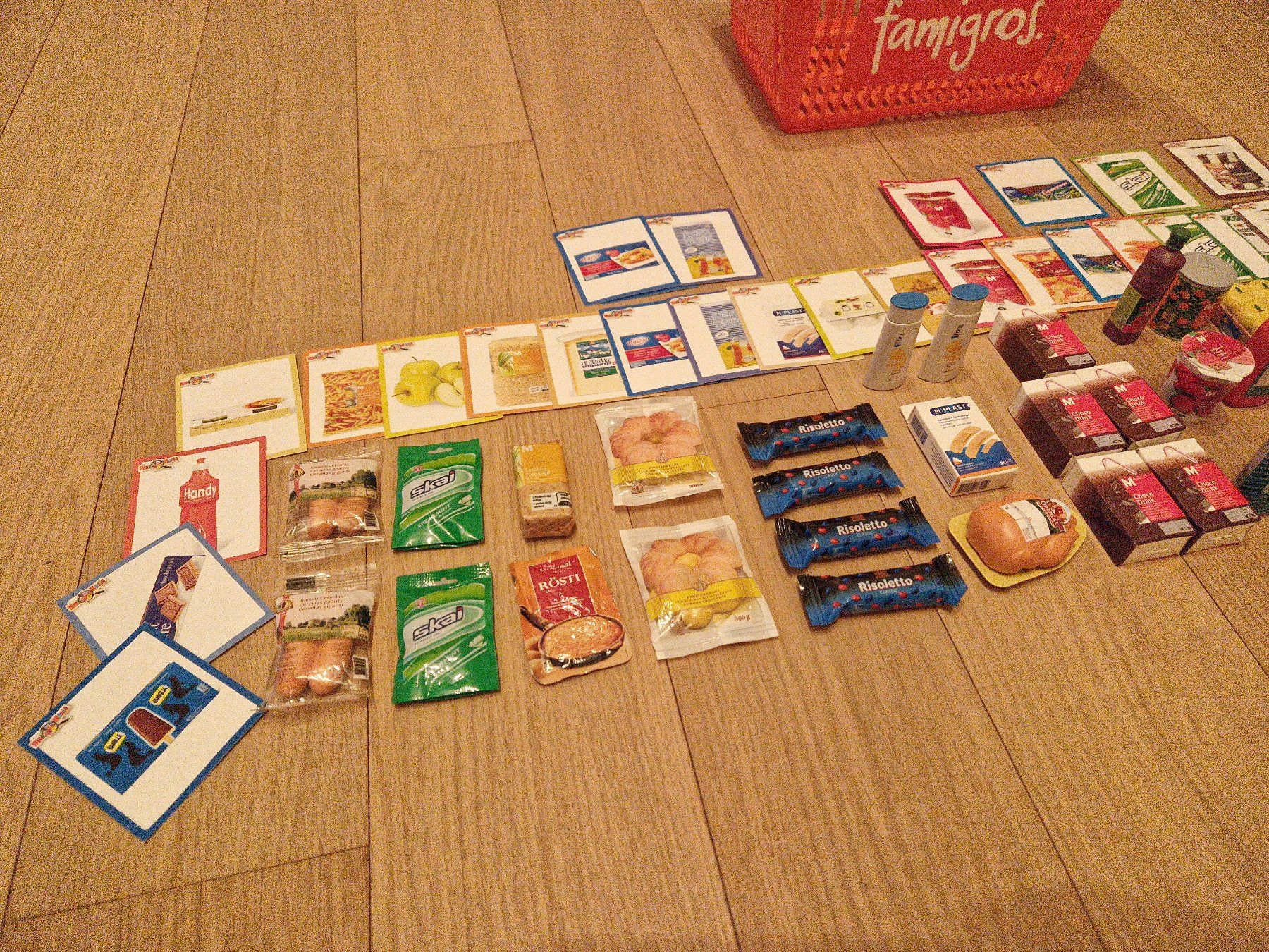 Migros Spielzeuge: Migroskörbli mit Miniaturprodukten – Gebraucht aus Sirnach von JuStaVerKauft