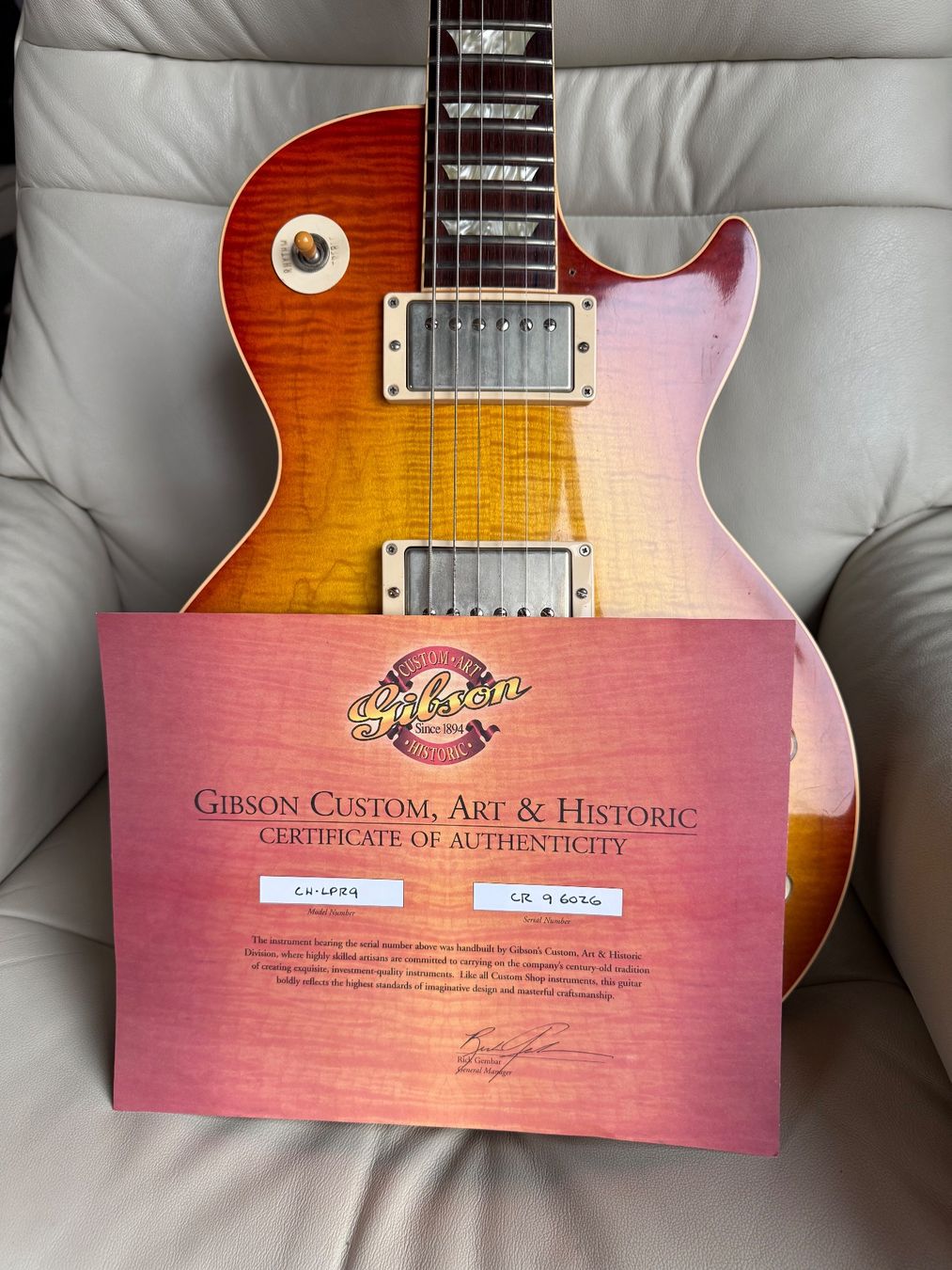 Gibson Strumenti musicali: Gibson Les Paul Custom Shop R9 Cloud 9 – Usato da Brügg BE venduto da Busima 1