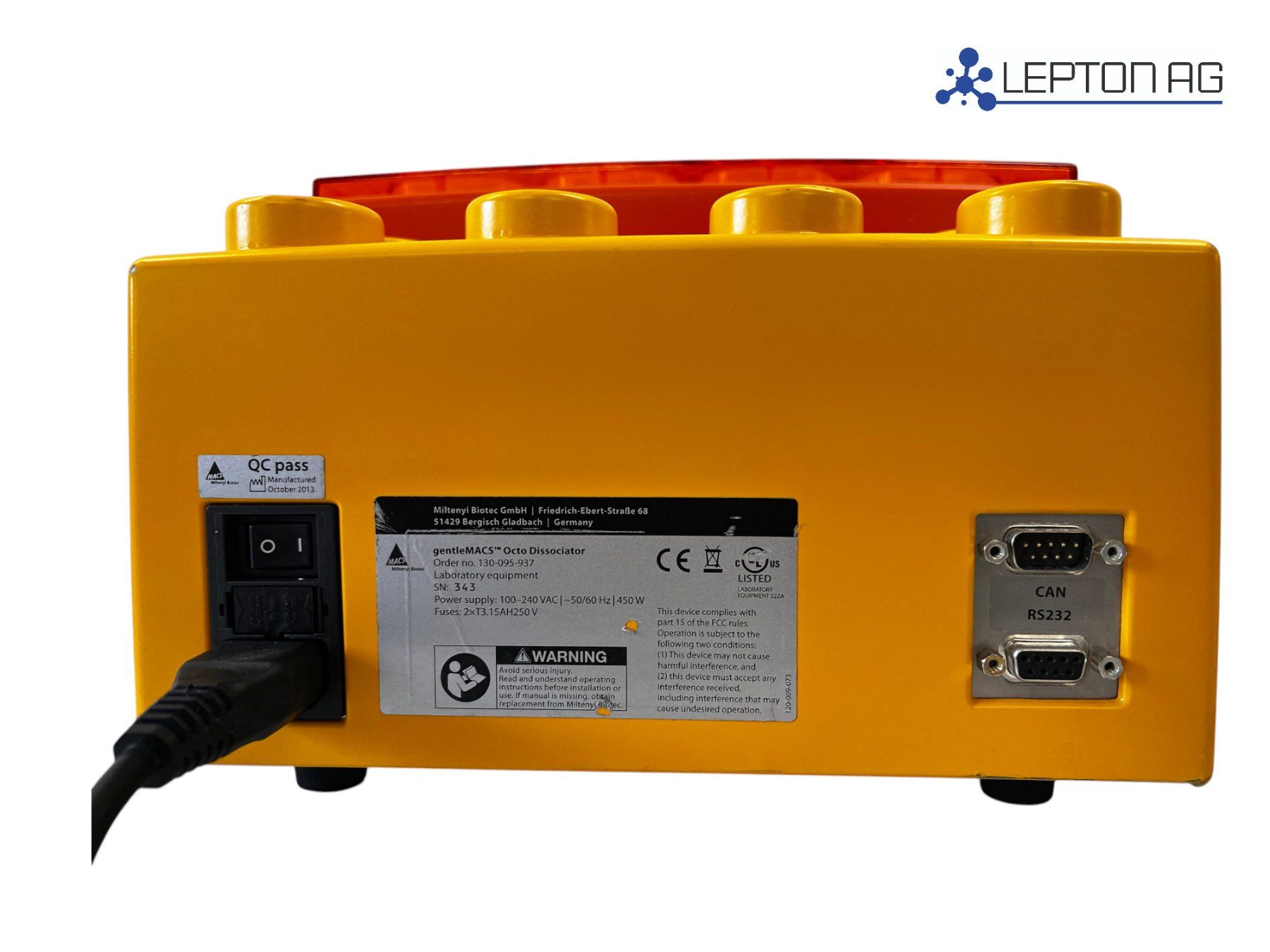 Accessori da laboratorio: Miltenyi Biotec gentleMACS Octo Dissociator – Usato da Niederdorf venduto da LeptonAG_Labor 4