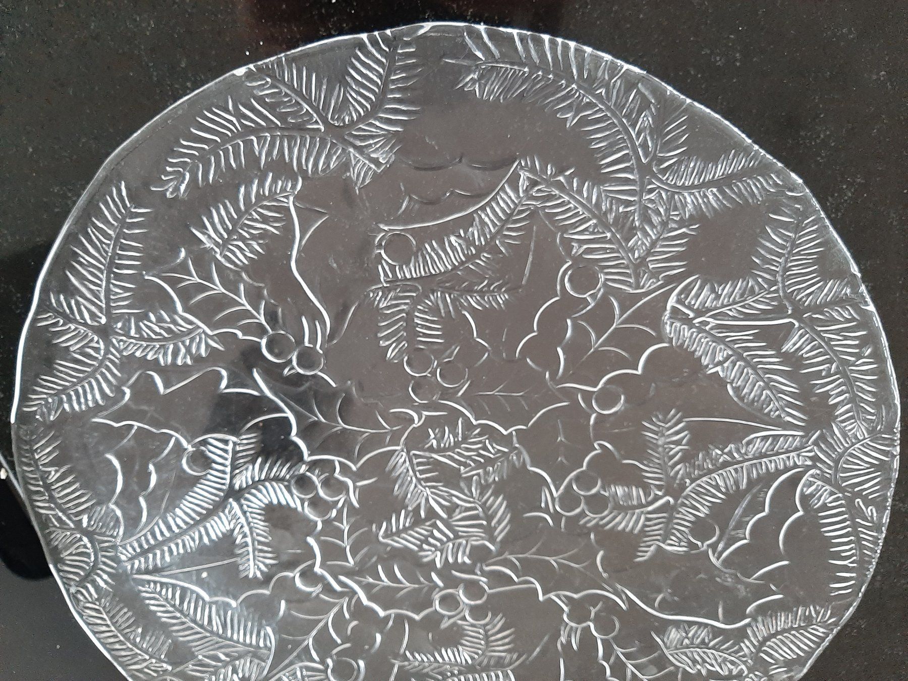 Piatti di portata: Dekorative Glasplatte, Durchmesser ca. 37 cm – Usato da Menziken venduto da Rien1 6