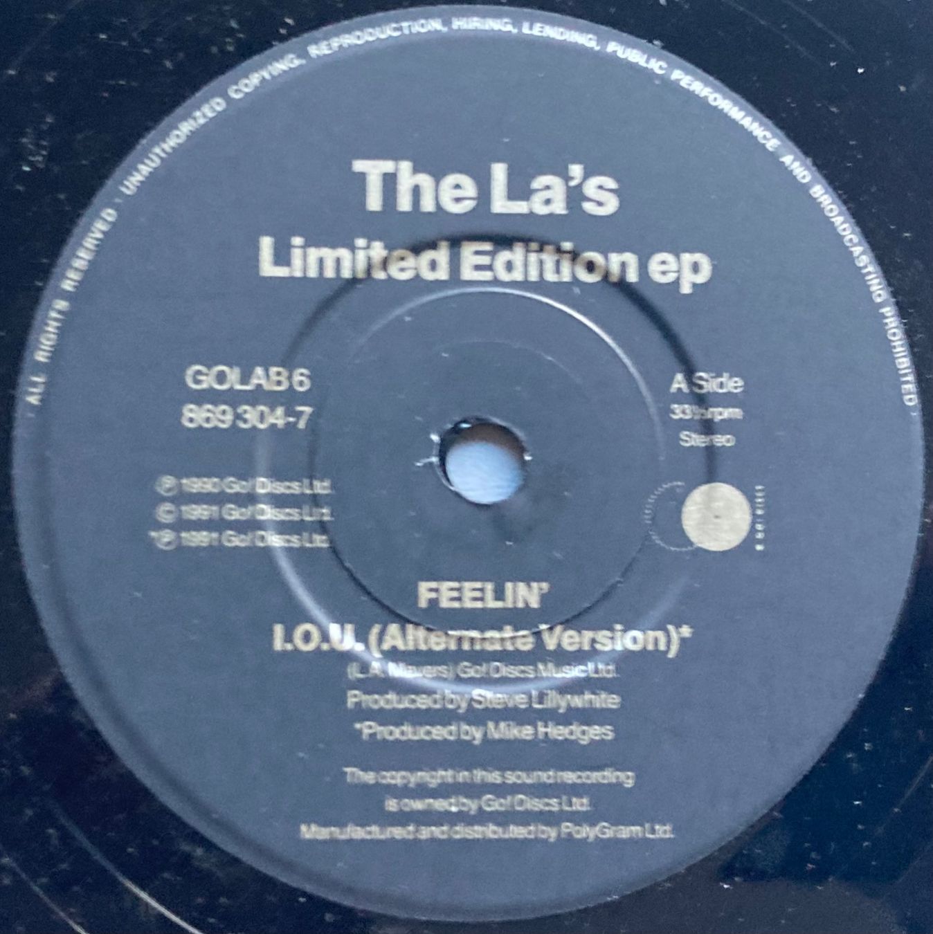 Vinyles: THE LA'S - FEELIN' – D'occasion à Poliez-Pittet par Newtown-Records 3