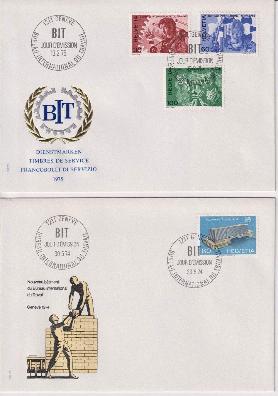 Alle Briefmarken: 10 Dienstmarken Belege – Gebraucht aus Bellach von qsearch 1
