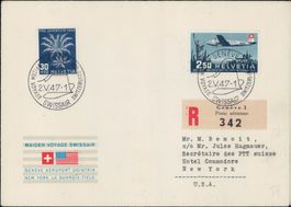Flugpost 1947, F42.Ab1 auf FDC, 200.-