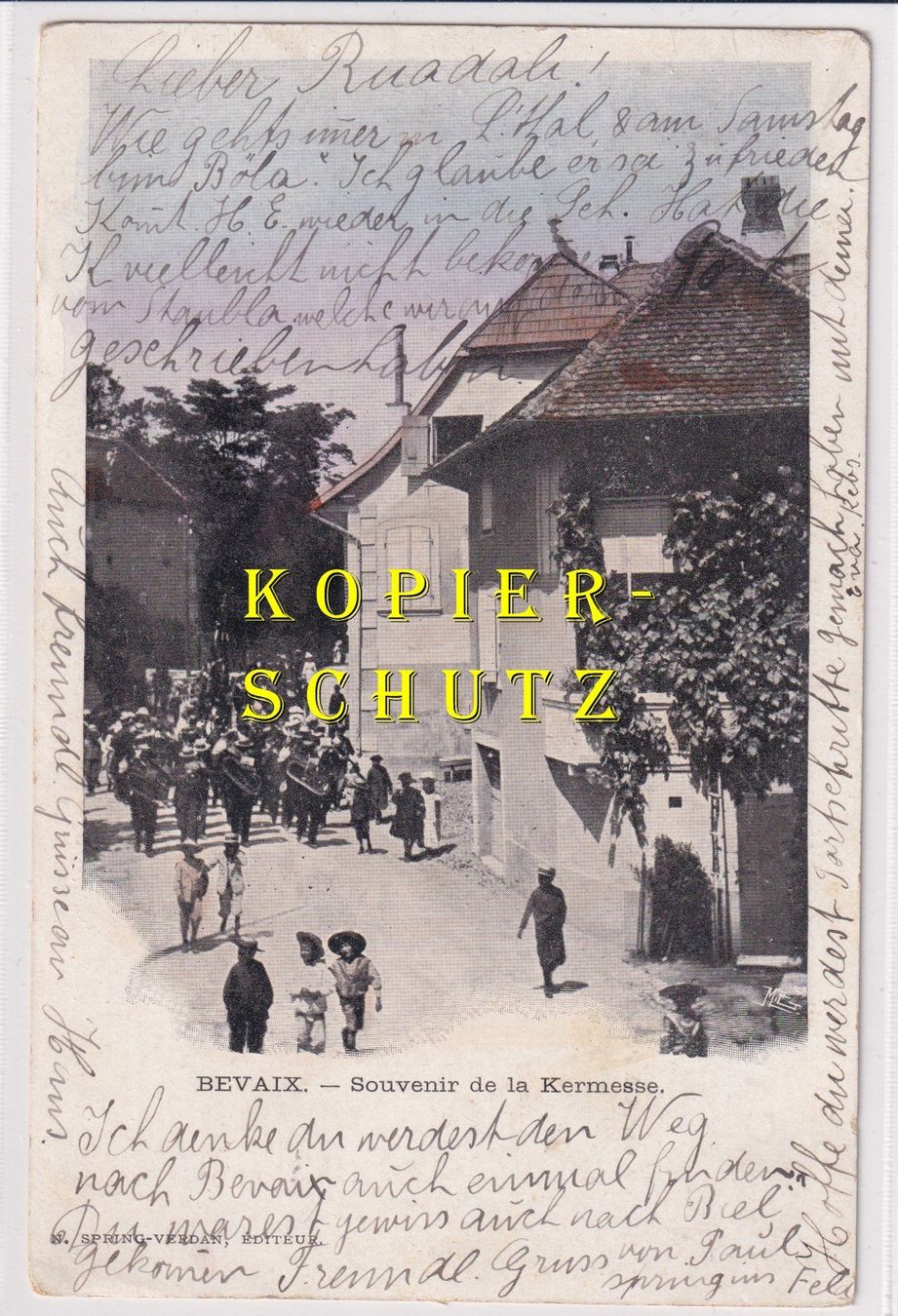 Ansichtskarten: Bevaix - Souvenir de la Kermesse /bq – Gebraucht aus Hombrechtikon von Rudolf07
