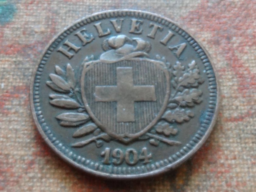 Tutti le monete: 2 Rp. 1904 – Usato da Romanel-sur-Lausanne venduto da Swift13