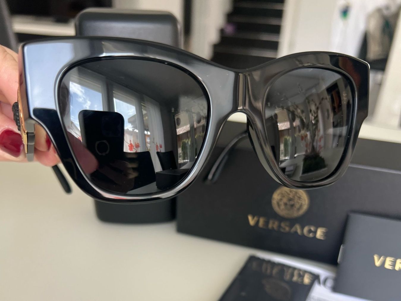 Versace Occhiali & Lenti: Versace Sonnenbrille Medusa Logo – Nuovo e nell'imballaggio originale da Wiedlisbach venduto da Sistershop 3