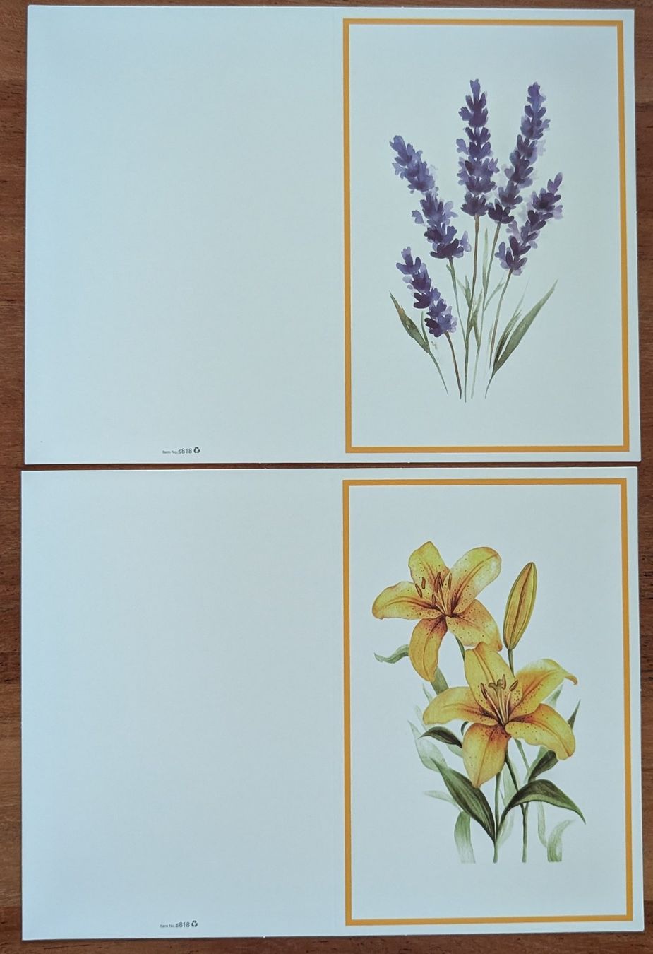 Karten: 2 Stück Blumenkarten Neutral A6 – Neu (gemäss Beschreibung) aus Zürich von Milk-and-Chicken