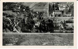 HILFIKON mit Schloss, Sandbühl AG gel. ca 1930 Fliegeraufn.